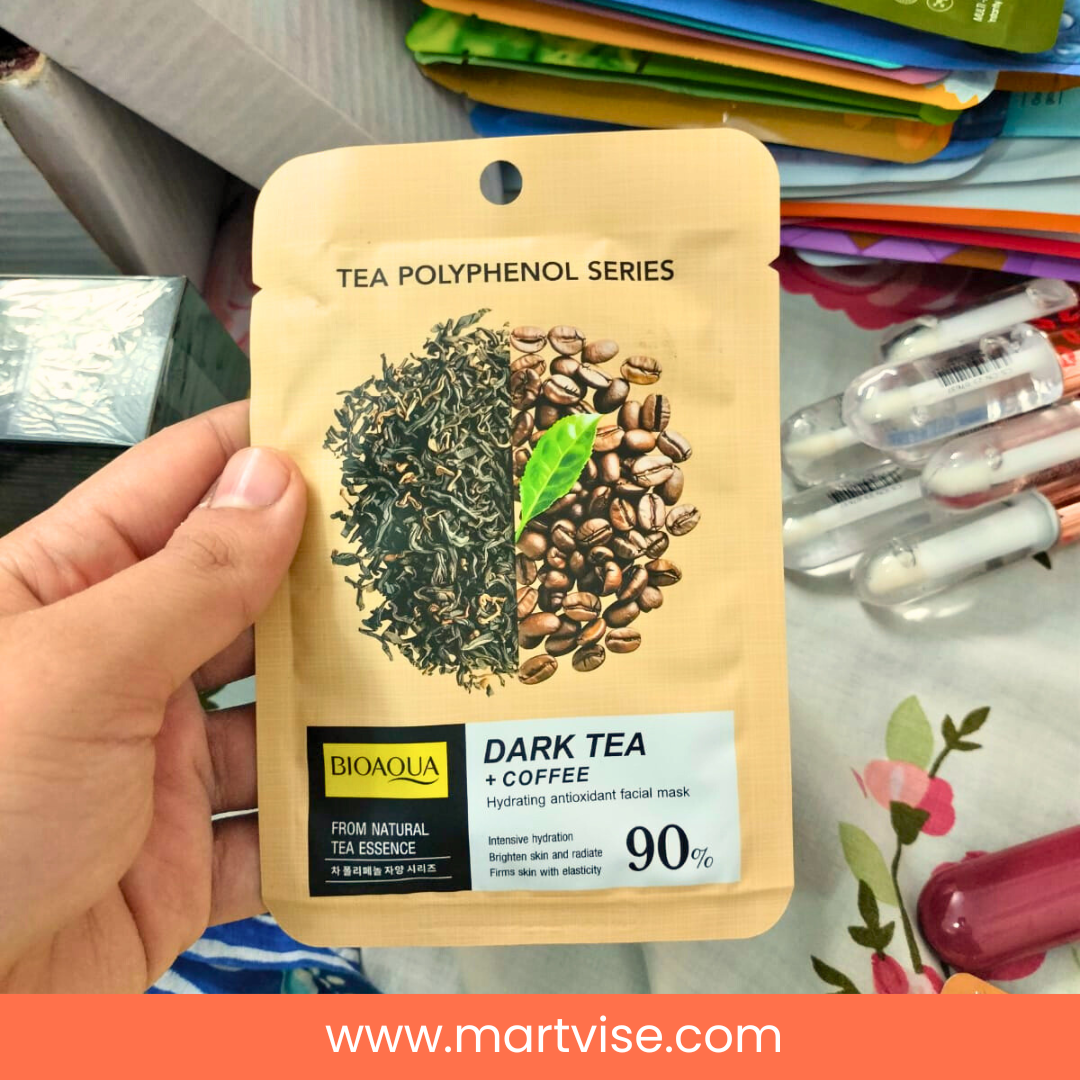 bioaqua-tea-coffee-face-mask.jpg – BioAqua black tea and coffee face mask for hydration and youthful glow