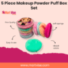 5 Piece Makeup Powder Puff Box Set