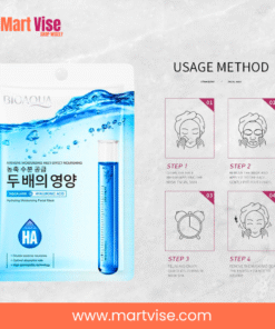 bioaqua-moisturizing-face-mask-back.jpg – Back view of BioAqua Hydrating Face Mask with usage instructions