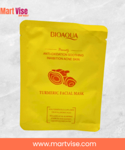 bioaqua-turmeric-mask-sheet.jpg – Open Bioaqua Turmeric Mask sheet infused with essence