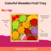 Colorful Wooden Fruit Tray – Educational Puzzle Toy for Kids