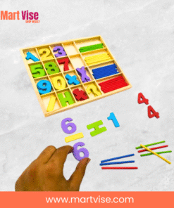 computation-study-box-open – Open Computation Study Box with numbers, clock, and whiteboard.