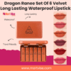 Dragon Ranee Travel-Friendly Matte Lipstick Box (6 Shades)