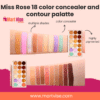 Miss Rose 18 Color Concealer and Contour Palette