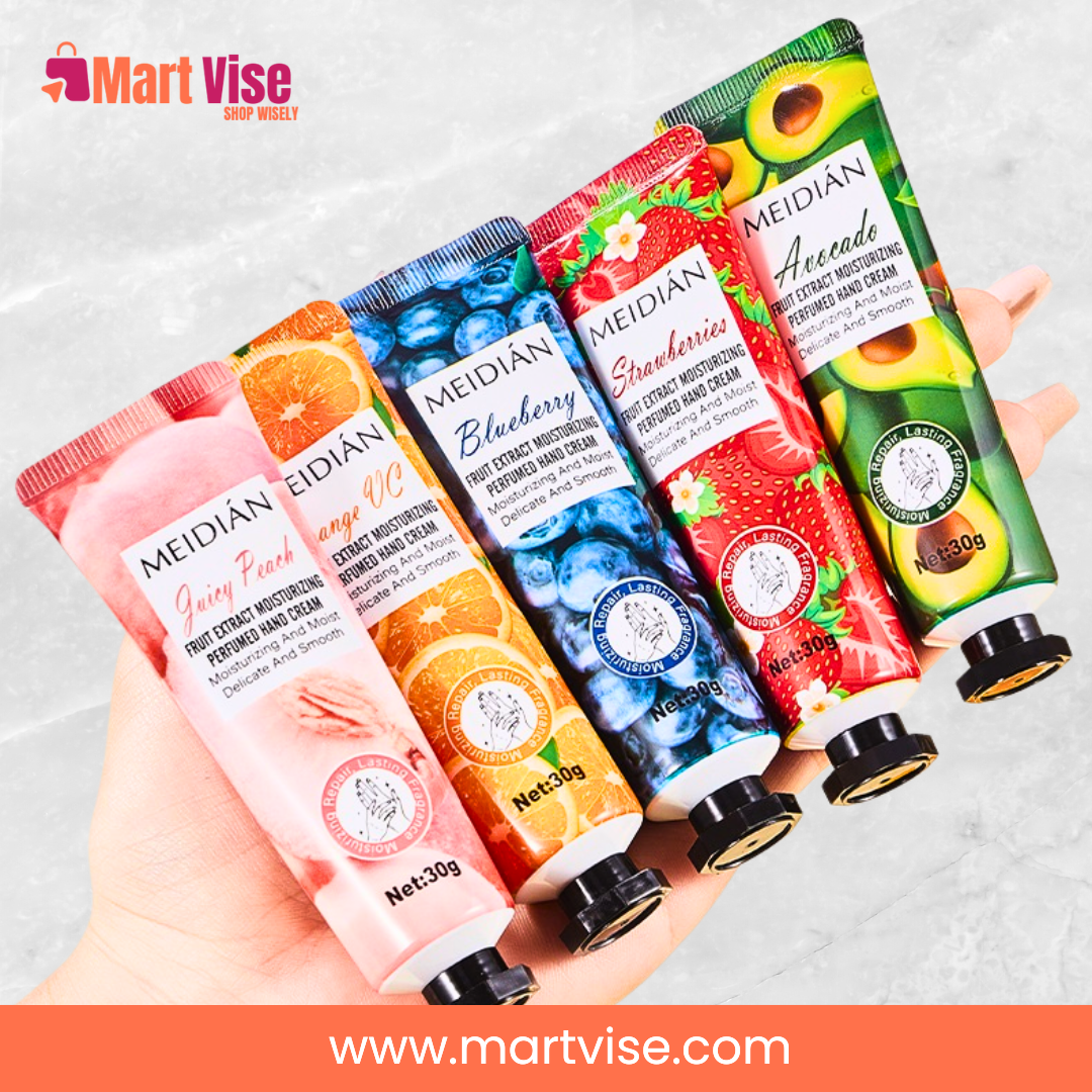 meidian-hand-cream-orange.jpg – Meidian Orange Fruit Extract Cream tube with refreshing fragrance