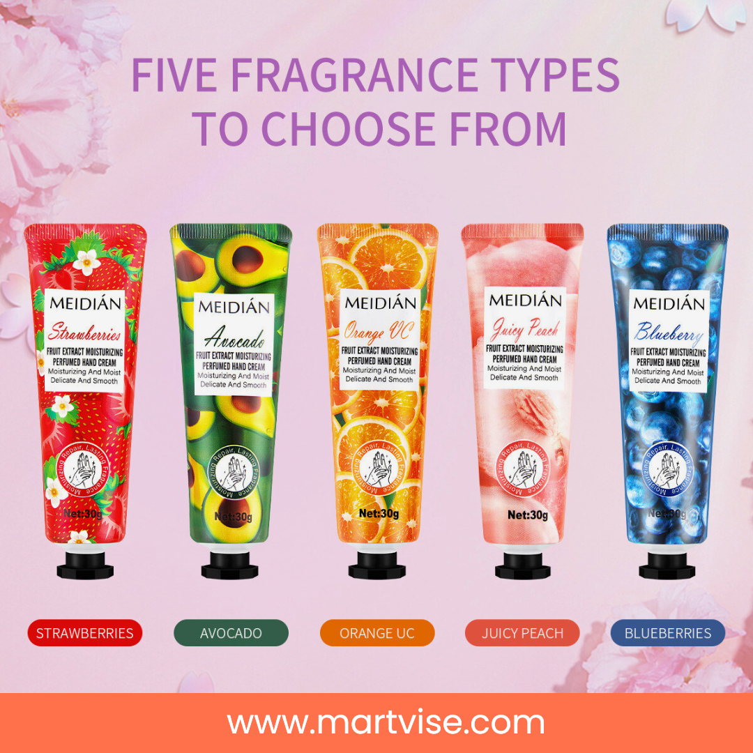 meidian-hand-cream-blueberry.jpg – Meidian Blueberry Fruit Extract Cream tube for soft and moisturised skin