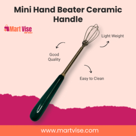 Strong Stainless Hand Beater with Comfortable Ceramic Grip