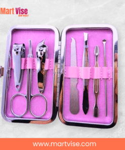 stainless-steel-manicure-set – Durable stainless steel nail grooming tools in a case.