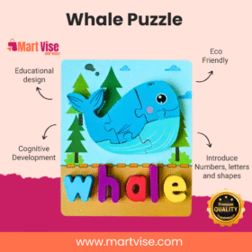 Wooden Fun Educational Whale Puzzle