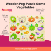 Wooden Peg Puzzle Game Vegetables