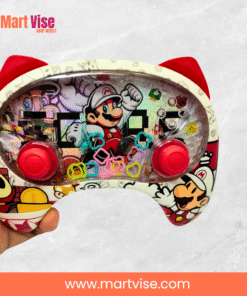 mario-aqua-loop-game-front.jpg – White handheld Mario Aqua Loop water toy for travel and play