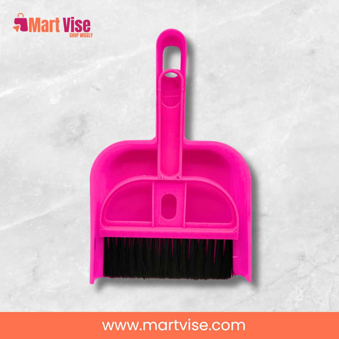 mini-dust-pan-set-pink.jpg – Pink mini dust pan set with brush for table and slab cleaning