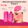 Miss Lara Creamy Glow Blusher Stick – Shade 2 Pink Bloom