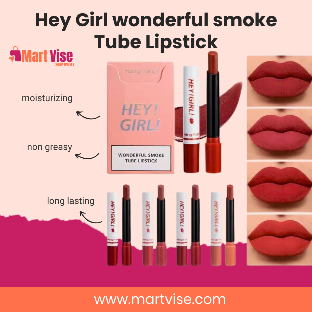 Hey Girl Wonderful Smoke Tube Lipstick – Smooth Matte Shades