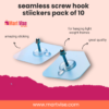 Seamless Screw Sticker – Pack of 10 Heavy Duty No-Drill Wall Mounts