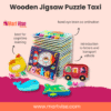 Cognitive Development Wooden Jigsaw Puzzle Taxi