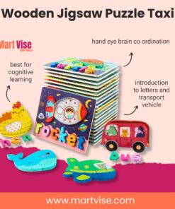 Cognitive Development Wooden Jigsaw Puzzle Taxi