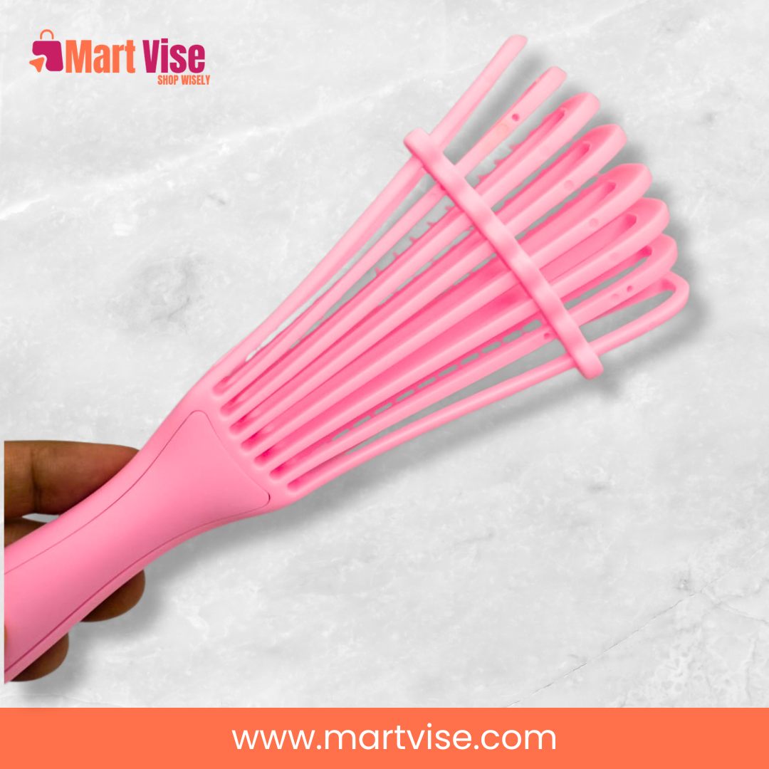 detangling-hair-brush-pink-2.jpg – close-up of smooth bristles designed to prevent breakage
