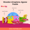 Colourful Wooden Plane Jigsaw for Cognitive Development