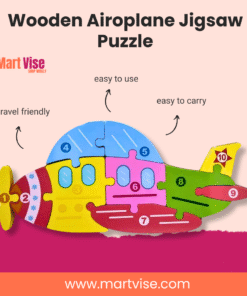 Colourful Wooden Plane Jigsaw for Cognitive Development