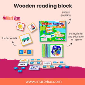 Montessori Wooden Reading Blocks for Preschool Learning