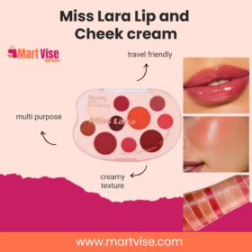 Miss Lara Creamy Lip and Blush Palette – 10 Gorgeous Shades