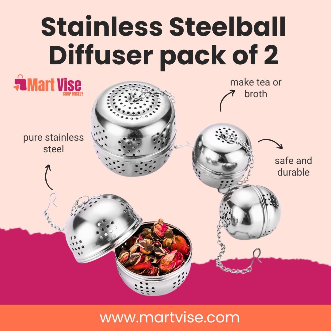 Stainless Steel Tea Infuser Ball – Pack of 2 (One Big + One Small)
