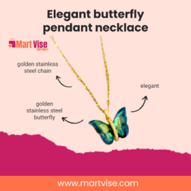 Elegant Butterfly Pendant Necklace – Stainless Steel “You Deserve It” Collection