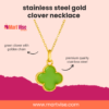 Stainless Steel Gold Clover Necklace – You Deserve It Series