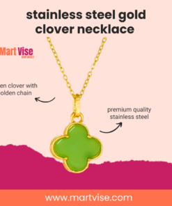 Stainless Steel Gold Clover Necklace – You Deserve It Series