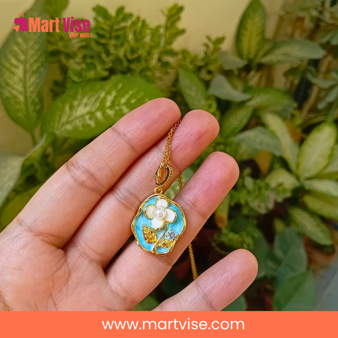 Gold-Tone Floral Pendant Necklace – You Deserve It Collection