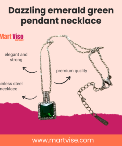 Dazzling Emerald-Green Pendant Necklace for Women