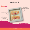 Artificial Nail Set 6 – Pink Glam Crystal Nail Art Collection
