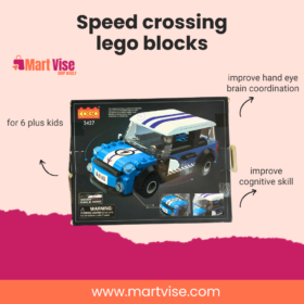 Cogo Speed Crossing Lego Blocks for Kids – Racing Car Set