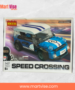cogo-racing-car-building-toy.jpg – cogo racing car construction toy with blue and white pieces