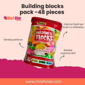 Building Blocks Pack – 48 Pieces Educational Construction Toy for Kids