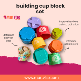 Building Cup Block Set – Colorful Educational Stacking Toy for Kids