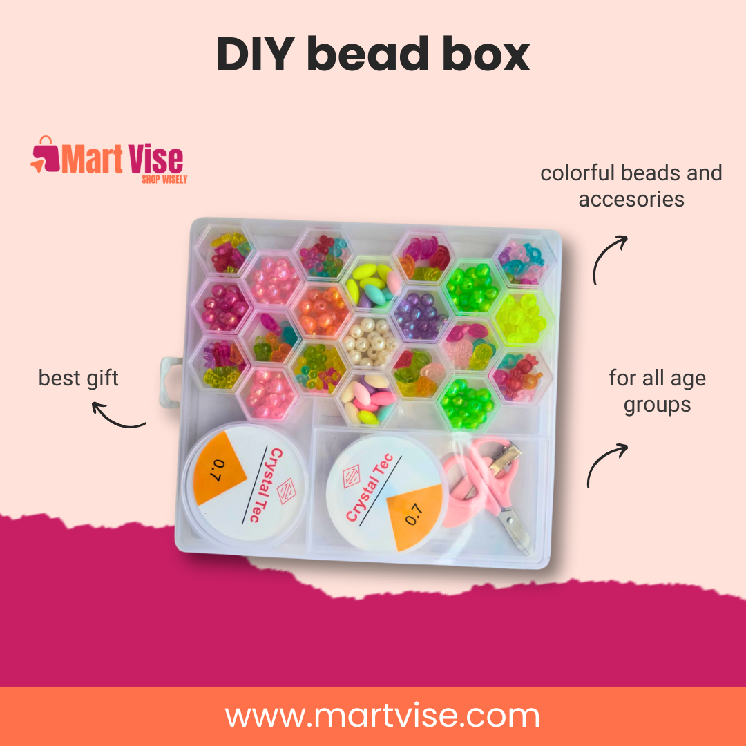 DIY Bead Box – Colorful Jewelry Making Kit for Kids and Adults