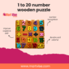 1 to 20 Number Wooden Puzzle – Educational Learning Toy for Kids