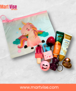 Shine & Hydrating Deal – Complete Hand & Lip Care Gift Set with Unicorn Pouch