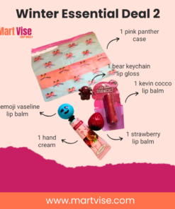 Winter Essentials Deal 2 – Pink Panther Hand & Lip Care Combo (Cute Gift Set)