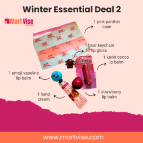 Winter Essentials Deal 2 – Pink Panther Hand & Lip Care Combo (Cute Gift Set)