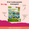Durable 6-in-1 Cube Puzzle – Vehicles and Transport