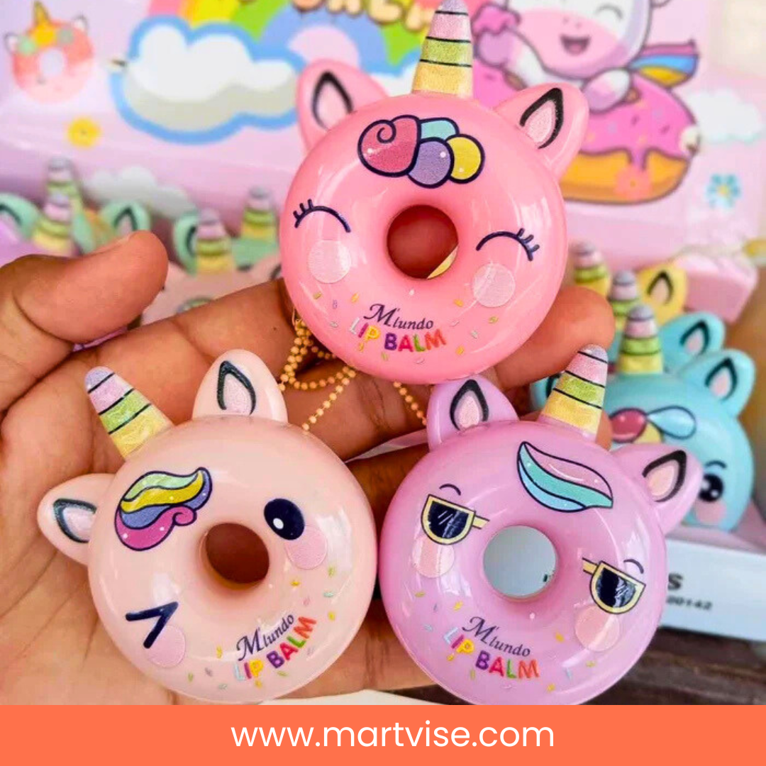 unicorn-lip-balm-set.jpg – fun unicorn lip balm collection in pastel colours