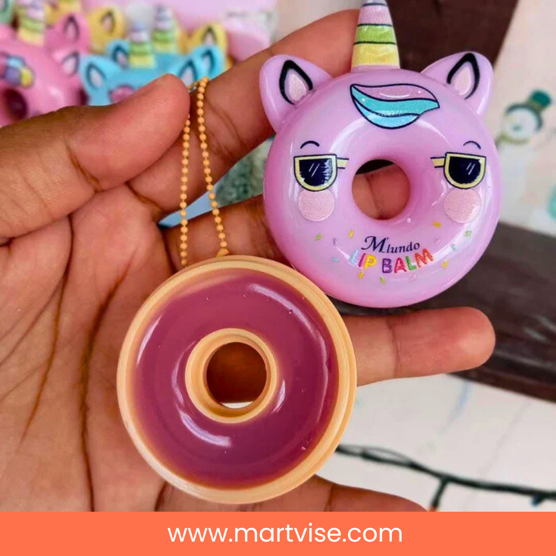 miundo-donut-unicorn-lip-balm-main.jpg – Miundo donut unicorn lip balm cute design moisturizing shine
