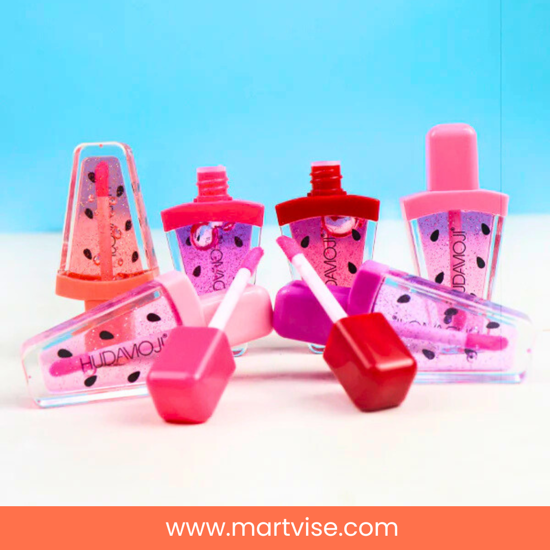 watermelon-shape-lip-shiner-transparent-main.jpg – transparent watermelon shape lip shiner with glossy finish