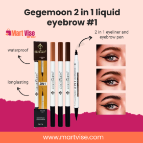 Gegemoon 2 in 1 Liquid Eyebrow & Eyeliner Pen – Shade #1 (Waterproof & Long-lasting)