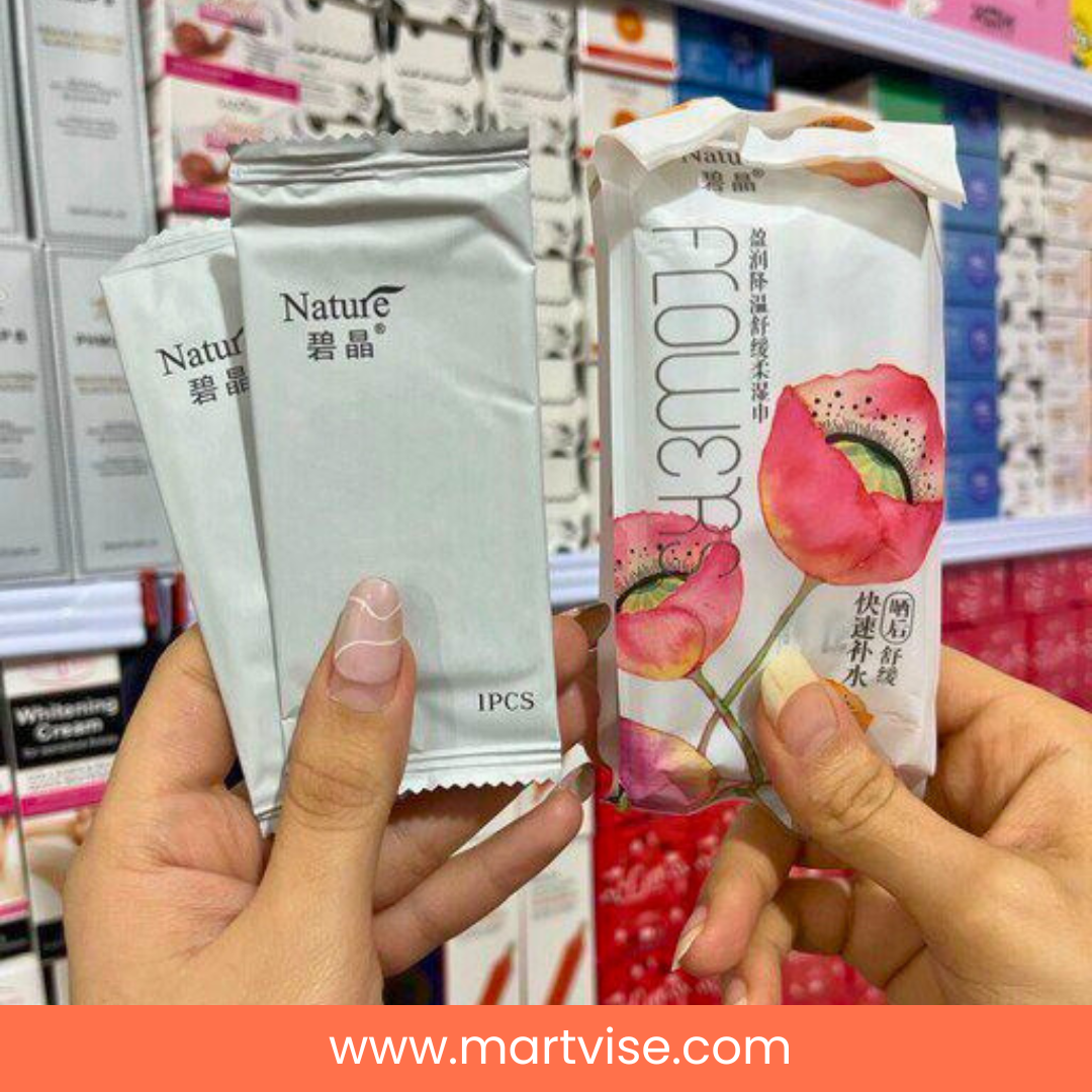 individual-pack-10-wet-wipes-main.jpg – individual pack of 10 wet wipes in floral packaging