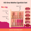 KS One Matte Lipstick Set – 12 Shades of Velvet Matte Perfection