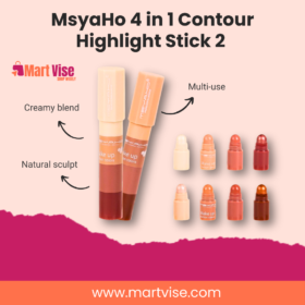 MsyaHo 4 in 1 Makeup Stick – Contour, Highlight, Blush & Concealer (Shade 2)